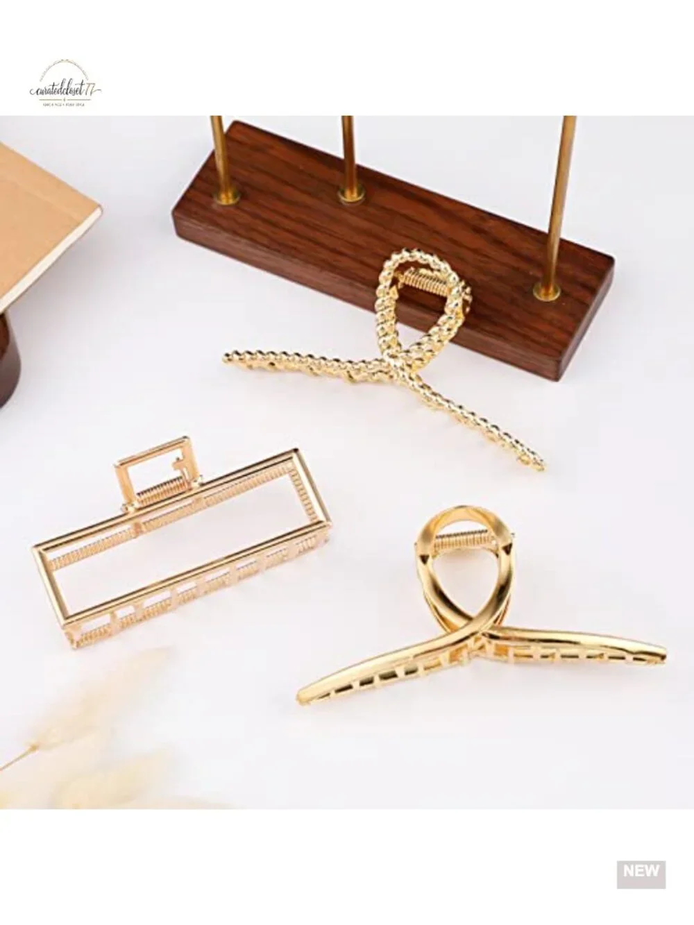 3 PCS Metal Large Claw Clips for Thick Heavy Hair, Strong Hold